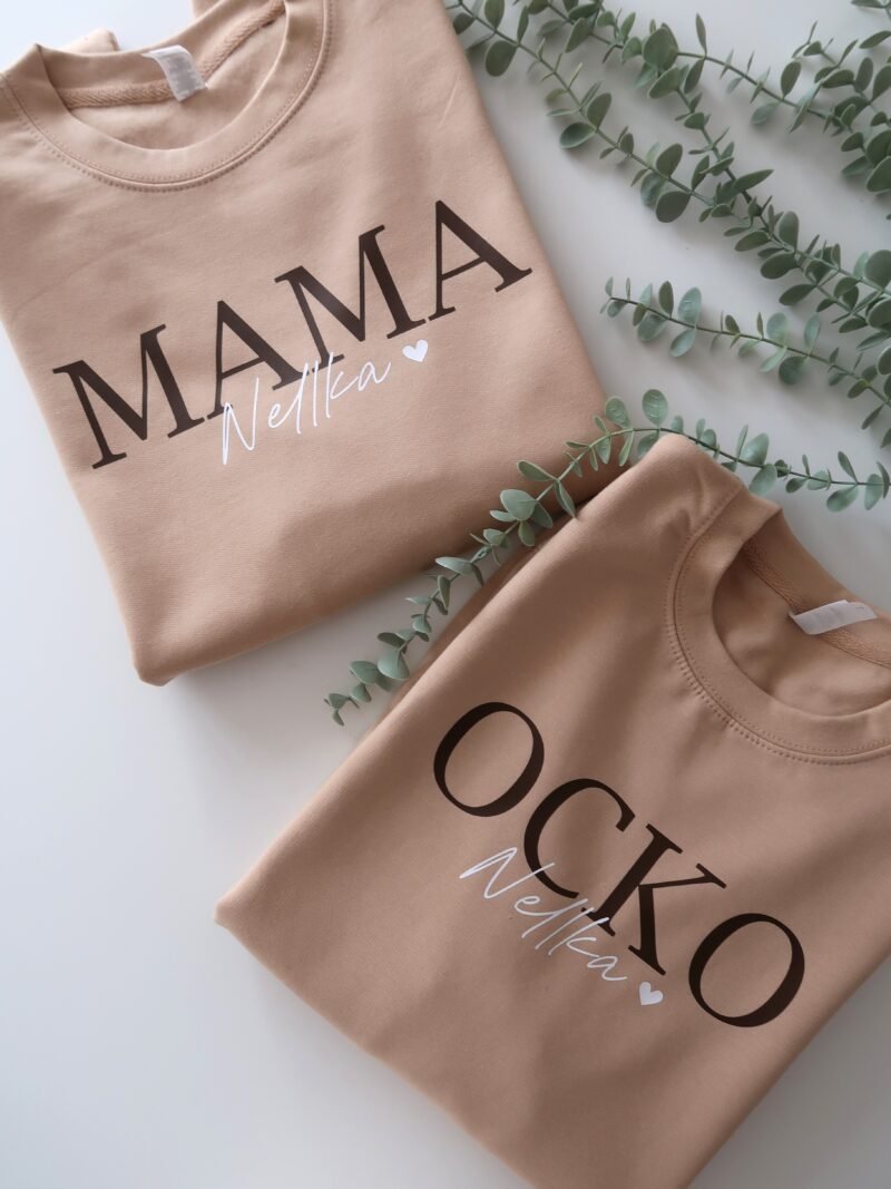Basic mikina OCKO s menami detí