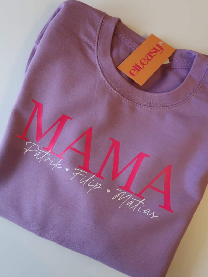 Basic mikina MAMA s menami detí