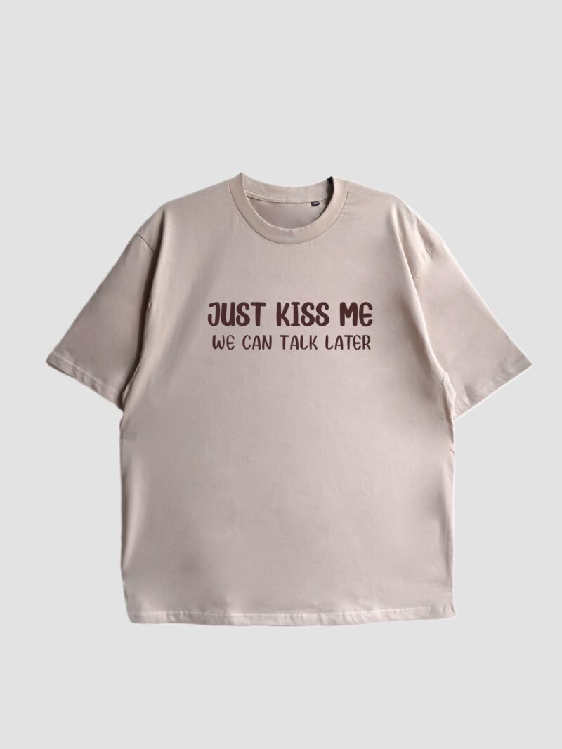 Oversize unisex tričko JUST KISS ME