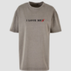 Oversize tričko s vypraným efektom I LOVE ME