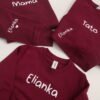Set basic mikín MAMA & TATO & DIEŤA s menami na rukáve