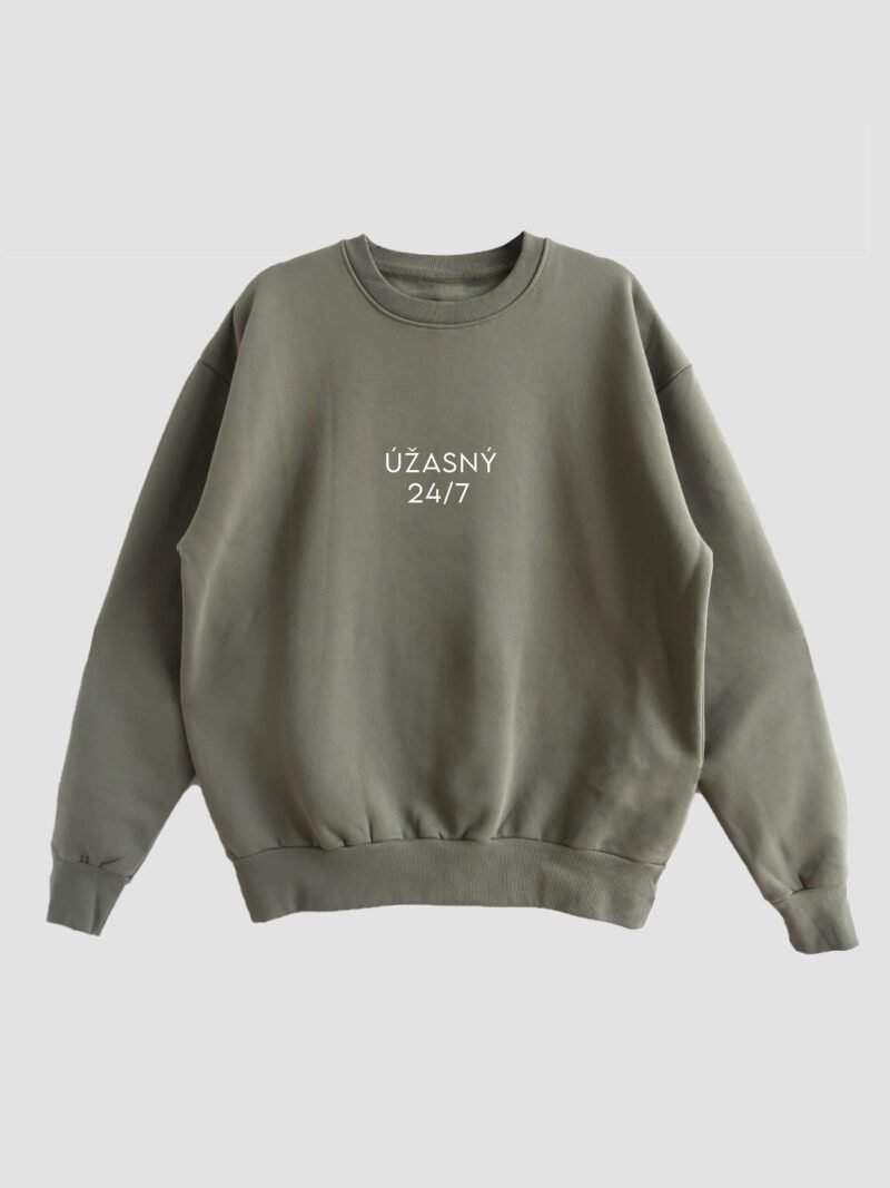 Heavy unisex mikina ÚŽASNÝ 24/7